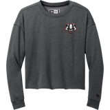 Scary Badgers New Era Ladies Tri-Blend Fleece Crop Crew
