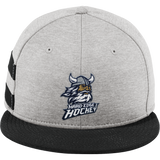 Hard Edge Hockey New Era Shadow Heather Striped Flat Bill Snapback Cap